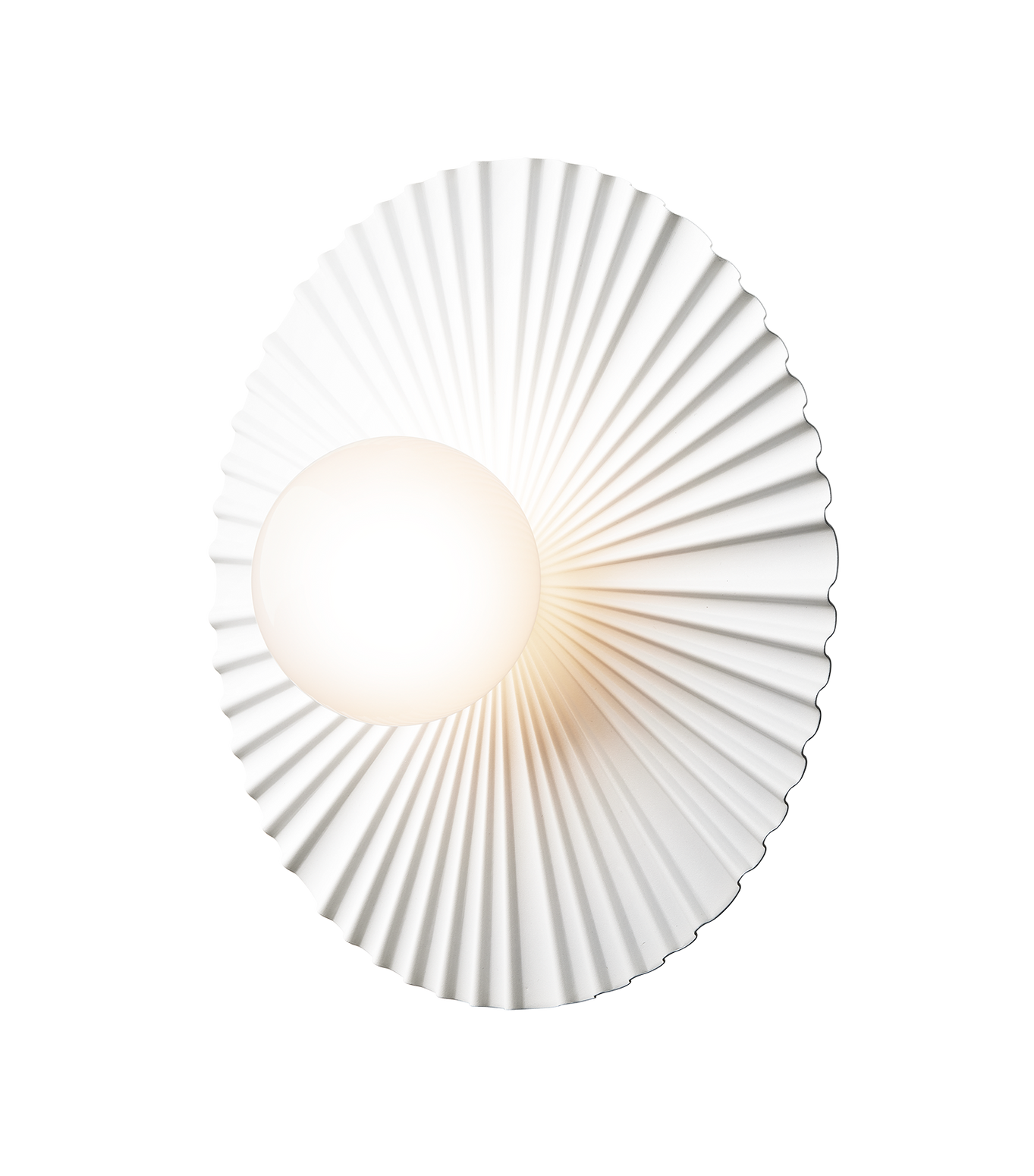 Tak- og vegglampe Liila Muuse medium fra Nuura, White / opal.