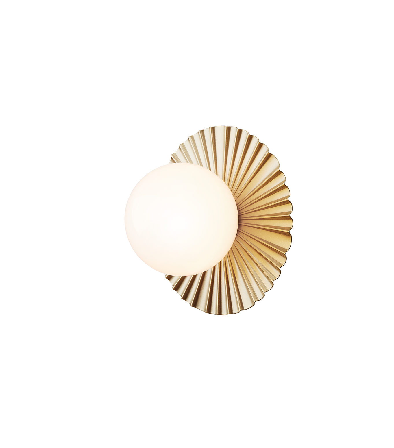 Tak- og vegglampe Liila Muuse small fra Nuura, Nordic gold / opal.