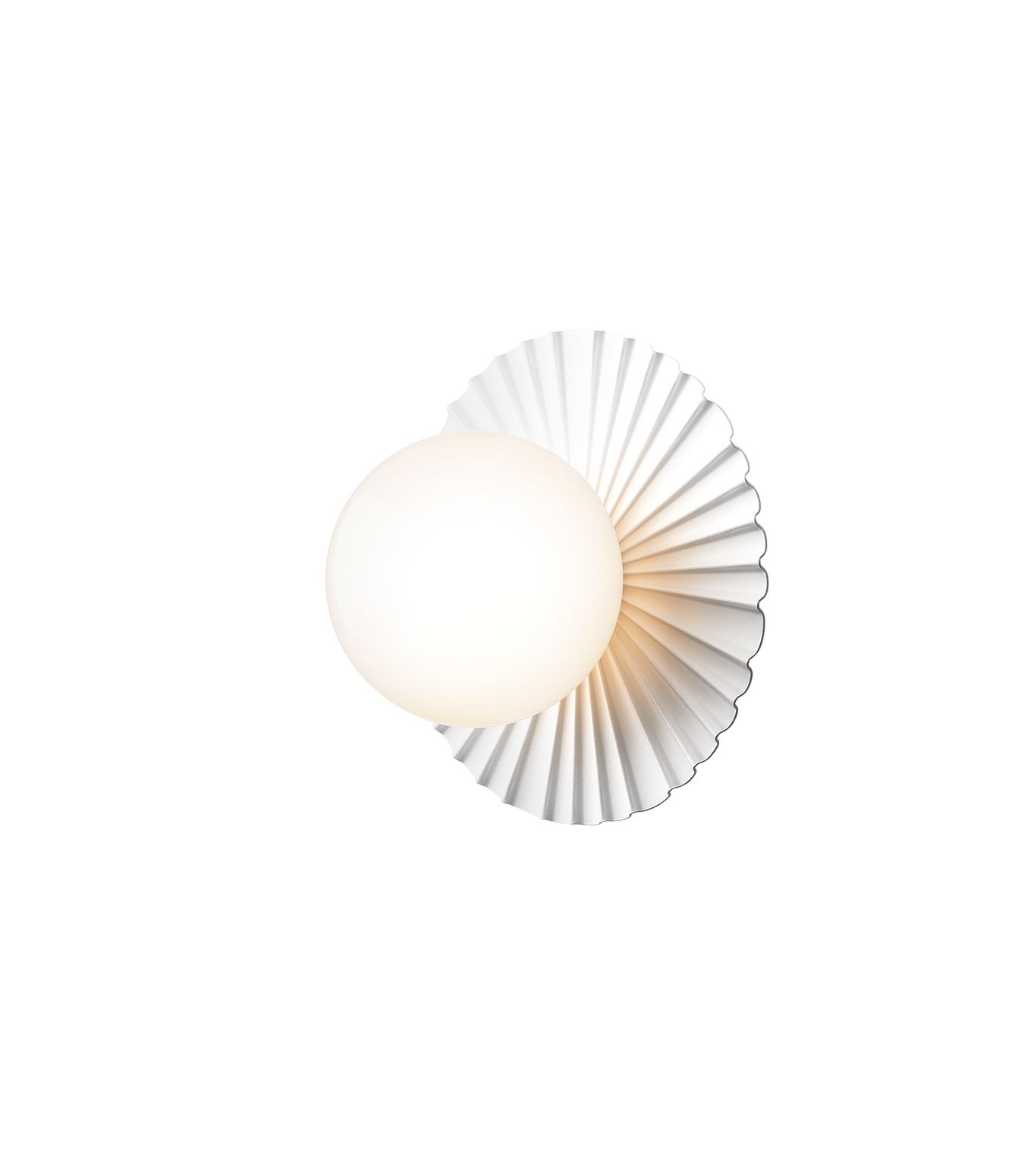Tak- og vegglampe Liila Muuse small fra Nuura, White / opal.