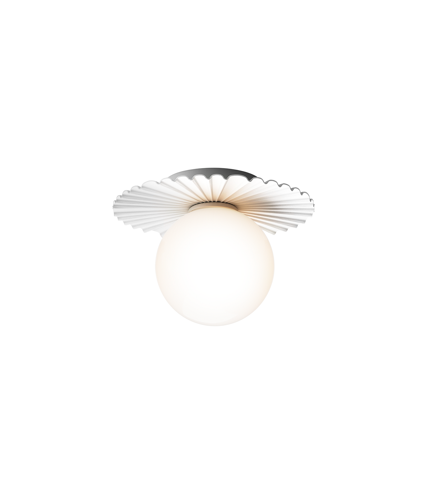 Tak- og vegglampe Liila Muuse small fra Nuura, White / opal.