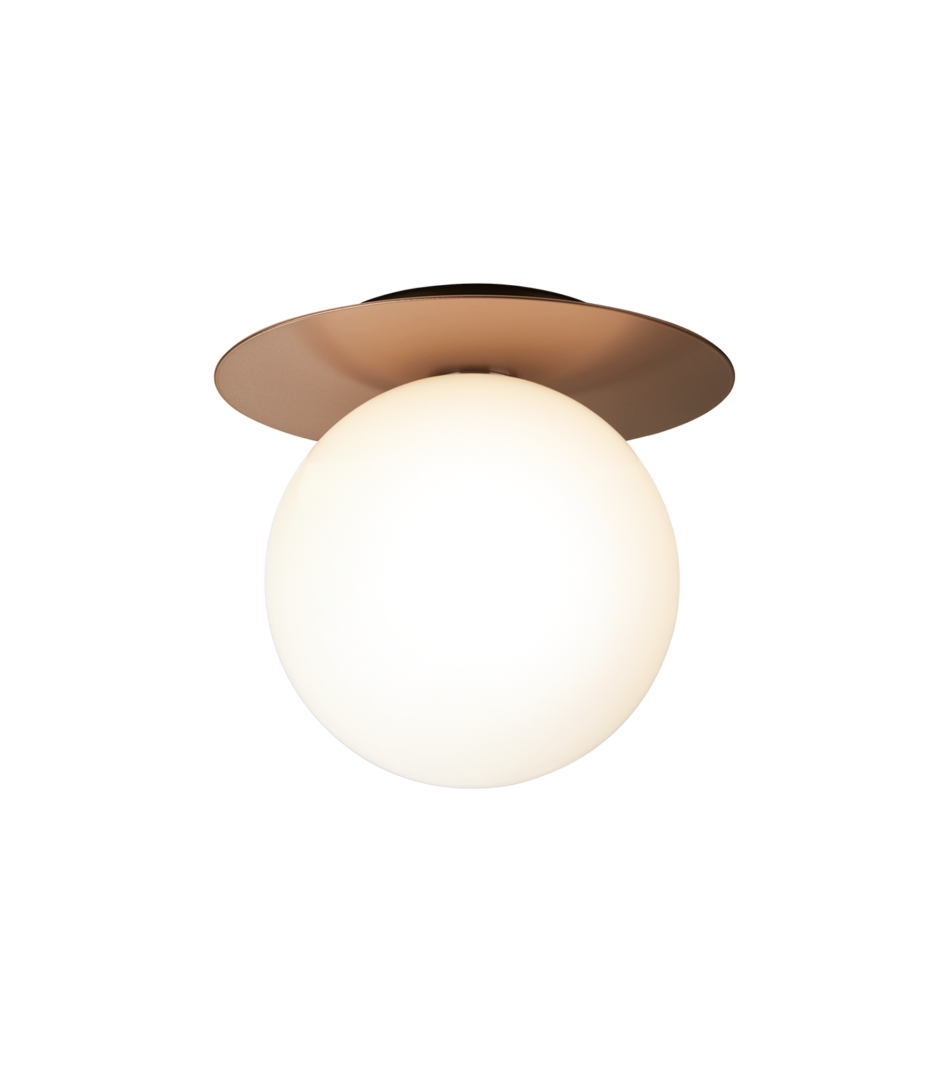 Tak- og vegglampe Liila large fra Nuura, Dark bronze / opal.