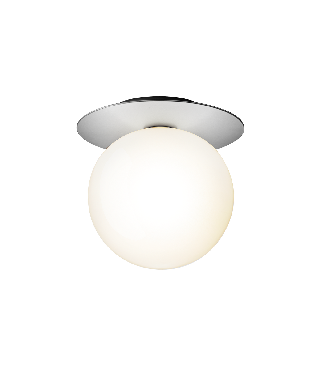 Tak- og vegglampe Liila large fra Nuura, Light silver / opal.
