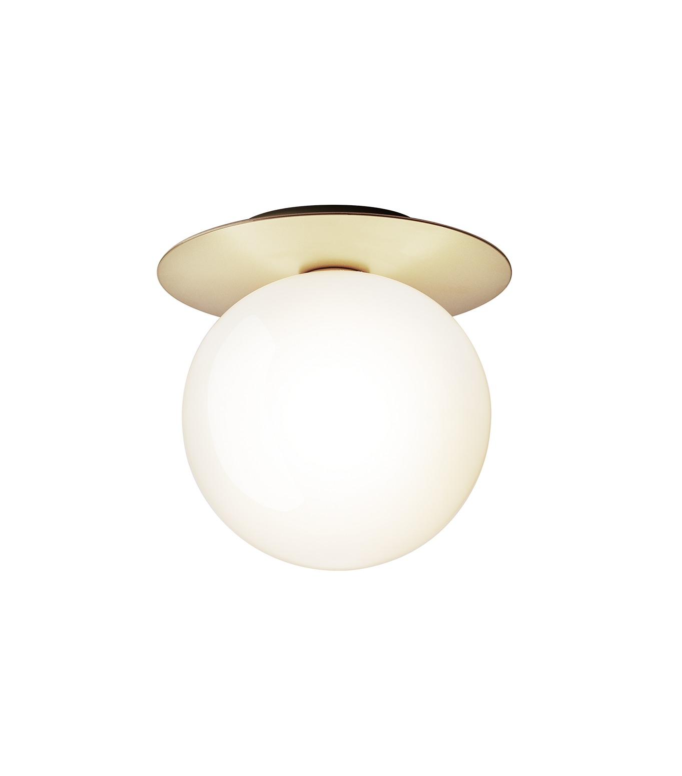 Tak- og vegglampe Liila large fra Nuura, Nordic gold / opal.