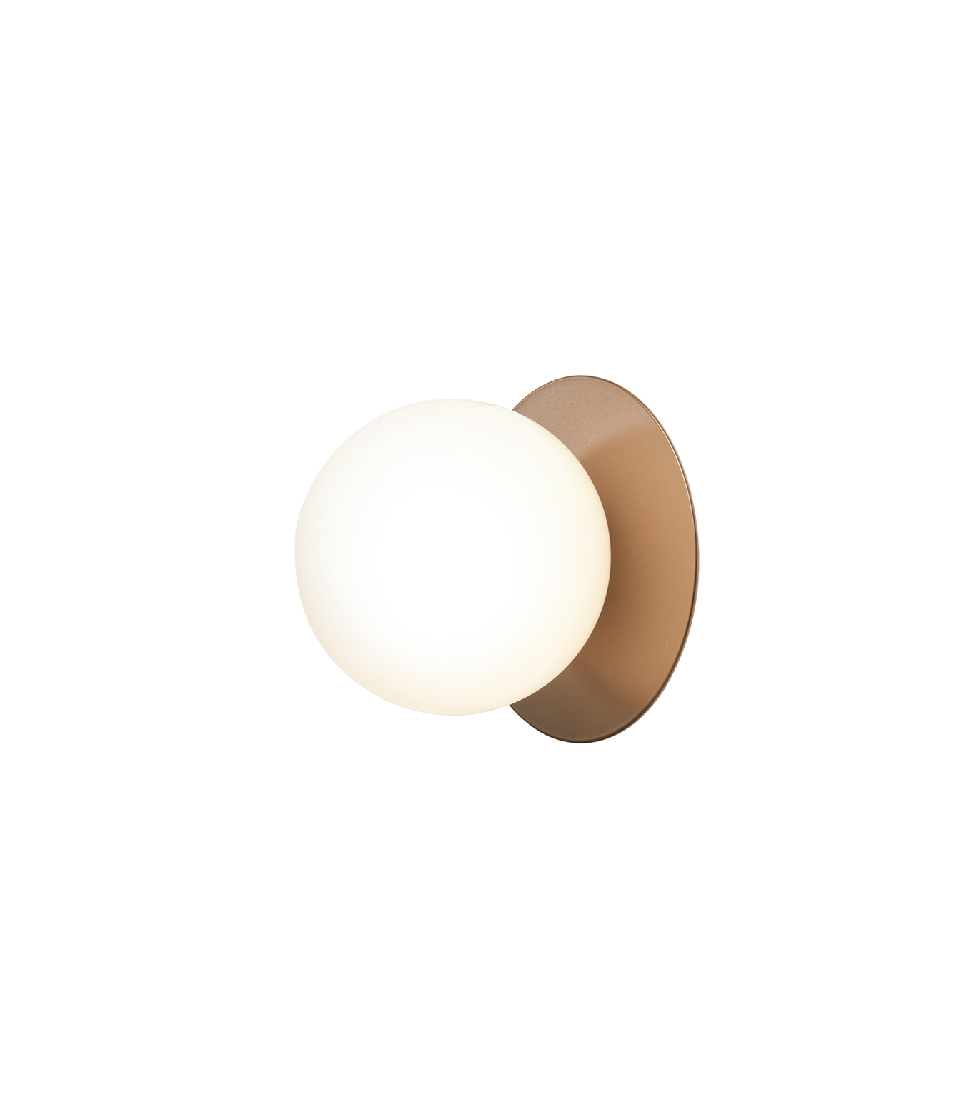 Tak- og vegglampe Liila medium fra Nuura, Dark bronze / opal.
