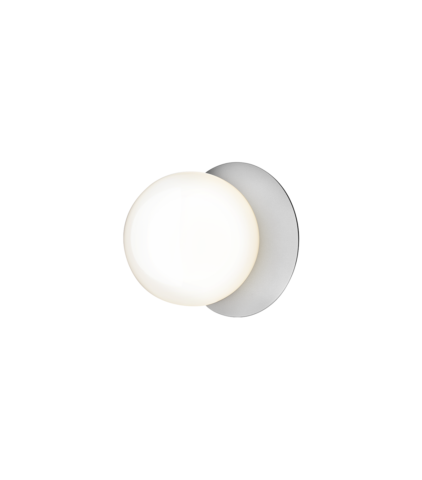 Tak- og vegglampe Liila medium fra Nuura, Light silver / opal.