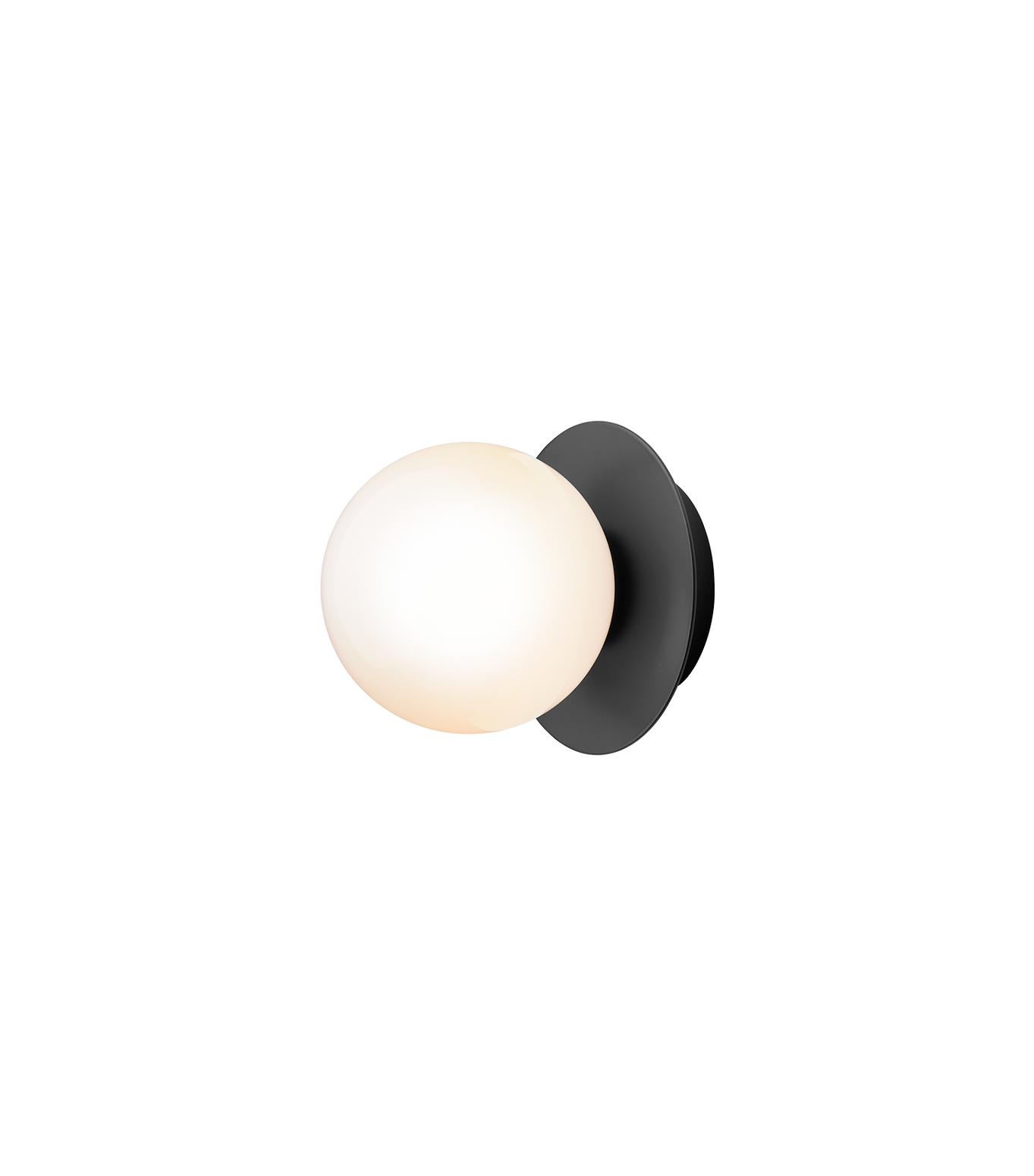 Tak- og vegglampe Liila small fra Nuura, Black / opal.