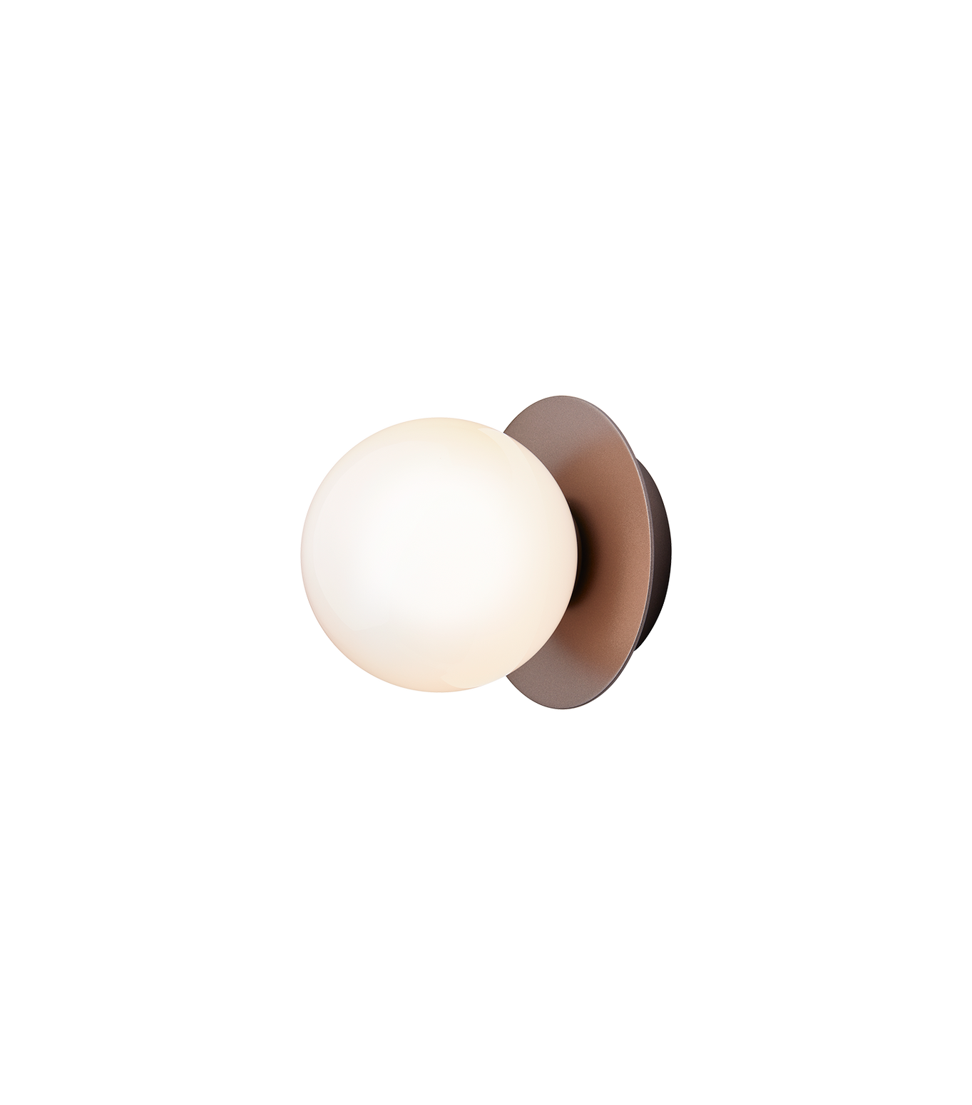 Tak- og vegglampe Liila small fra Nuura, Dark bronze / opal.