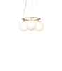 Taklampe Miira Circular 3 fra Nuura, Brass / opal.