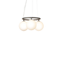 Taklampe Miira Circular 3 fra Nuura, Rock grey / opal.