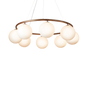 Taklampe Miira Circular 8 fra Nuura, Dark bronze / opal.