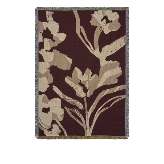Pledd Cilla Tapestry Blanket – Dark Pecan