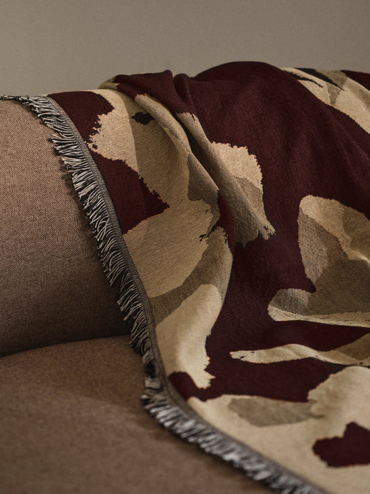 Pledd Cilla Tapestry Blanket – Dark Pecan