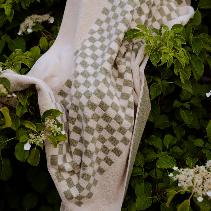 Rutete håndkle Damier 70x140 cm fra OsloDeco, 2-pakning