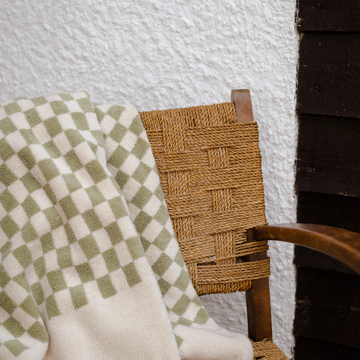 Rutete håndkle Damier 70x140 cm fra OsloDeco, 2-pakning