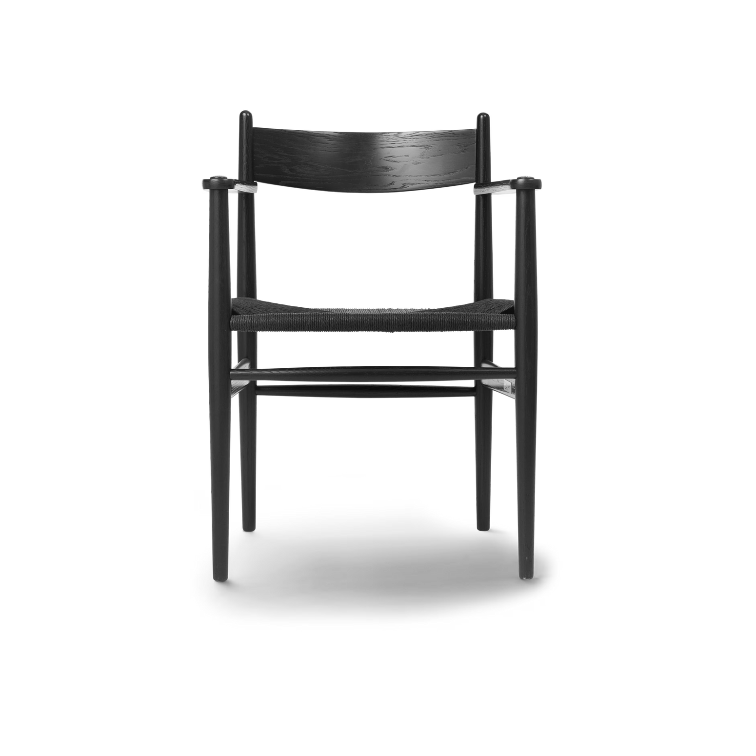 Spisestol CH37 Chair fra Carl Hansen & Søn i svart malt eik.