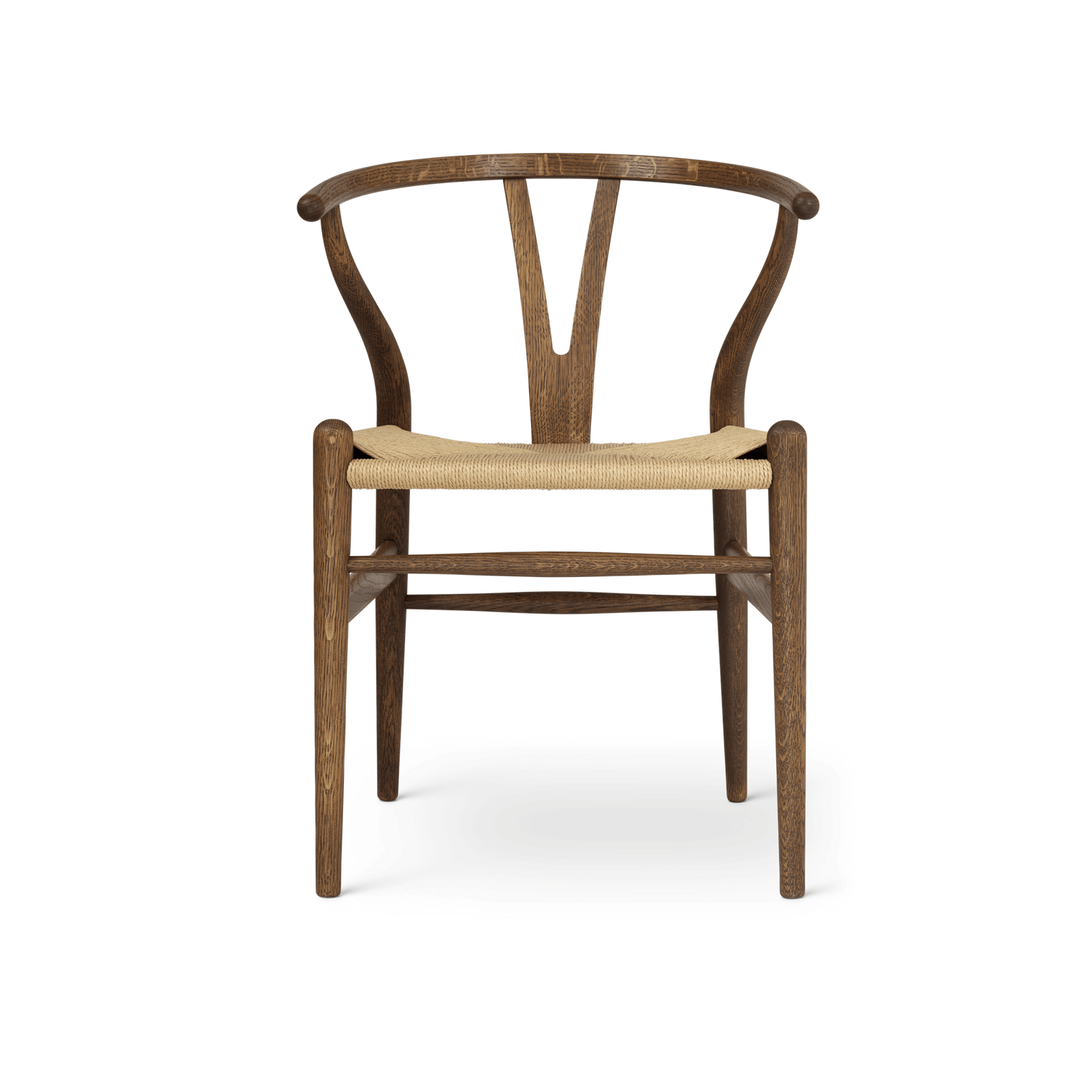 Spisestol CH24 Wishbone Chair i røkt oljet eik med naturpapirsnor
