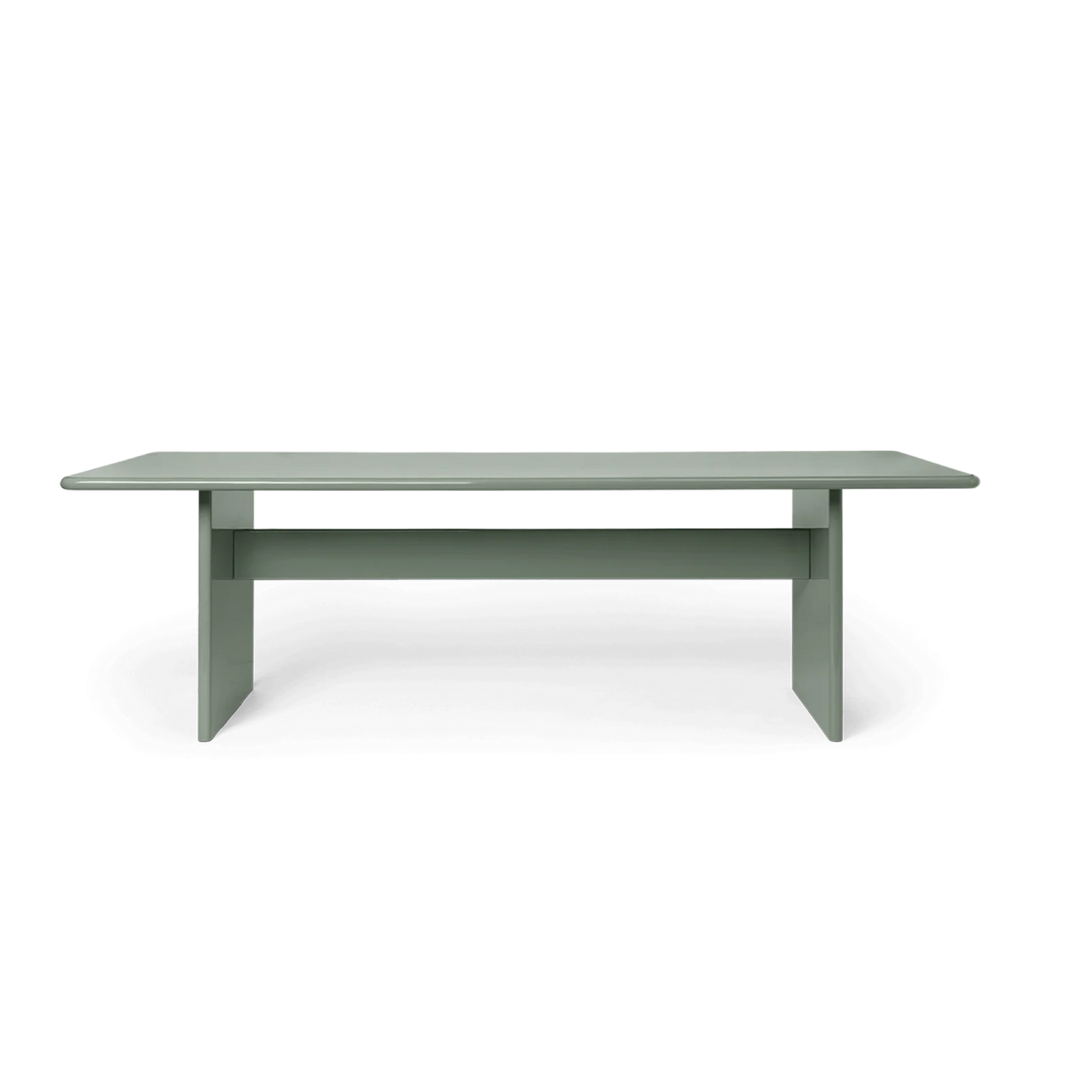 Spisebordet Rink Dining Table i fargen Tea Green fra Ferm Living i størrelse 90x240 cm