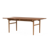 Spisebord CH327 Dining Table fra Carl Hansen & Søn i oljet teak/eik, 190x95 cm. Bordet i teak/eik er en kombinert variant med bordplate i teak og understell i eik.