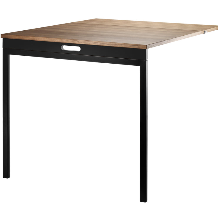 Foldebord B78 x D96 x H71 cm i valnøtt/svart.