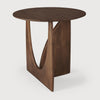 Sidebordet Geometric Side Table fra Ethnicraft i brunlakkert teak