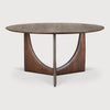 Spisebord Geometric Dining Table Round fra Ethnicraft i brunlakkert teak