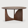 Spisebord Geometric Dining Table Round fra Ethnicraft i brunlakkert teak