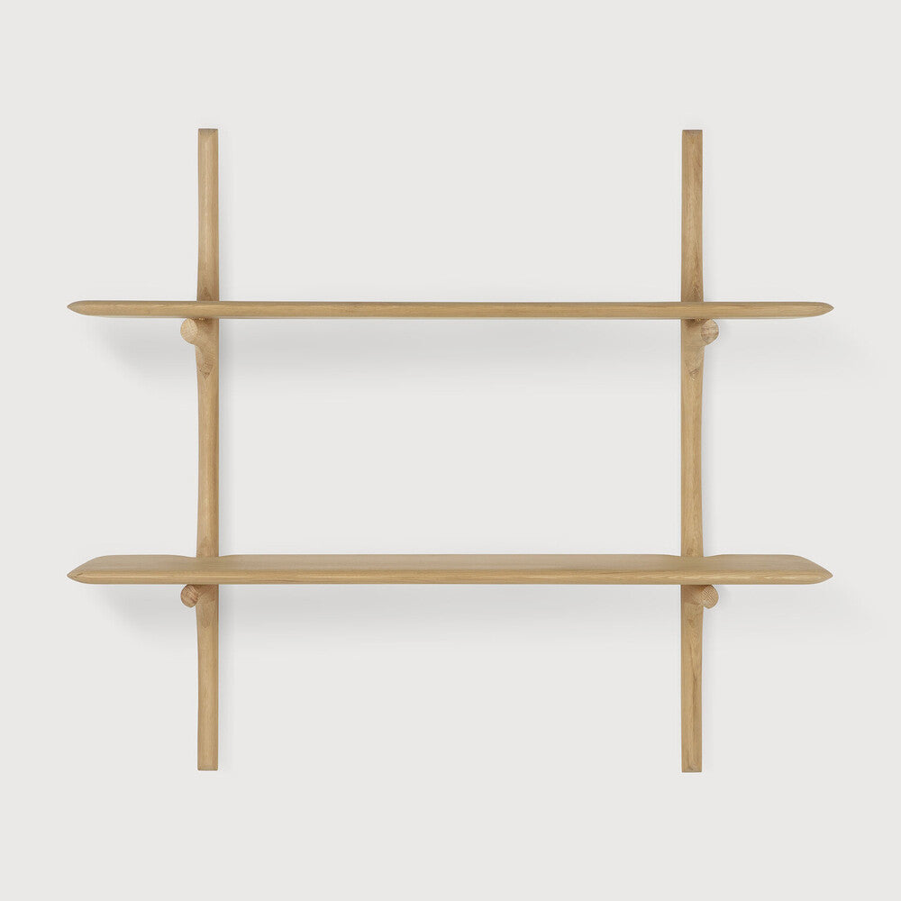 Vegghengt hylle med to hylleflater: Pl Wall Shelf fra Ethnicraft, i heltre eik