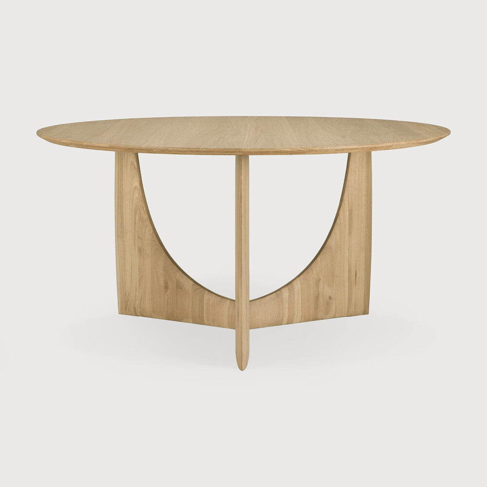 Spisebord Geometric Dining Table Round fra Ethnicraft i oljet eik