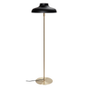 Gulvlampen Bolero fra Rubn i messing med svart skjerm (medium).