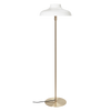 Gulvlampen Bolero fra Rubn i messing med hvit skjerm (medium).