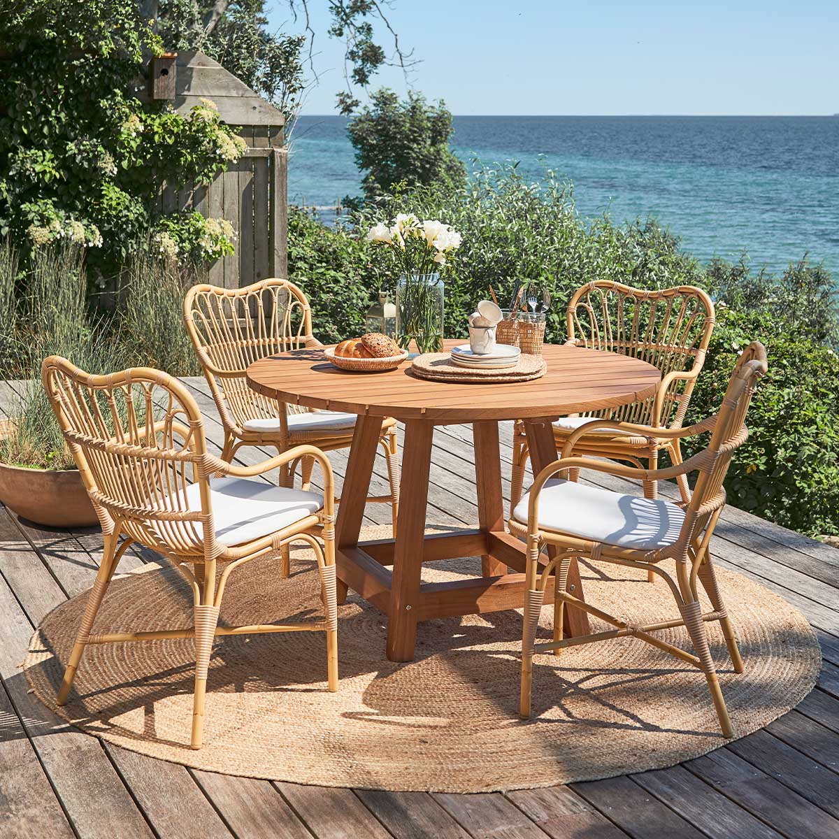 Utestolen Margret Dining Armchair fra Sika Design i fargen Natural