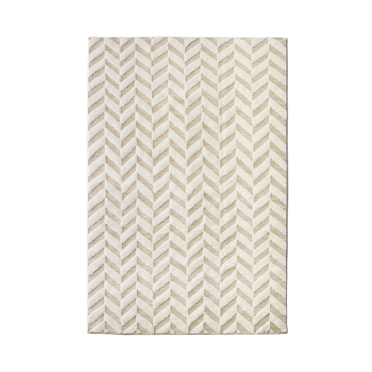 Teppet Herringbone Rug fra Dusty Deco White / hvitt teppe