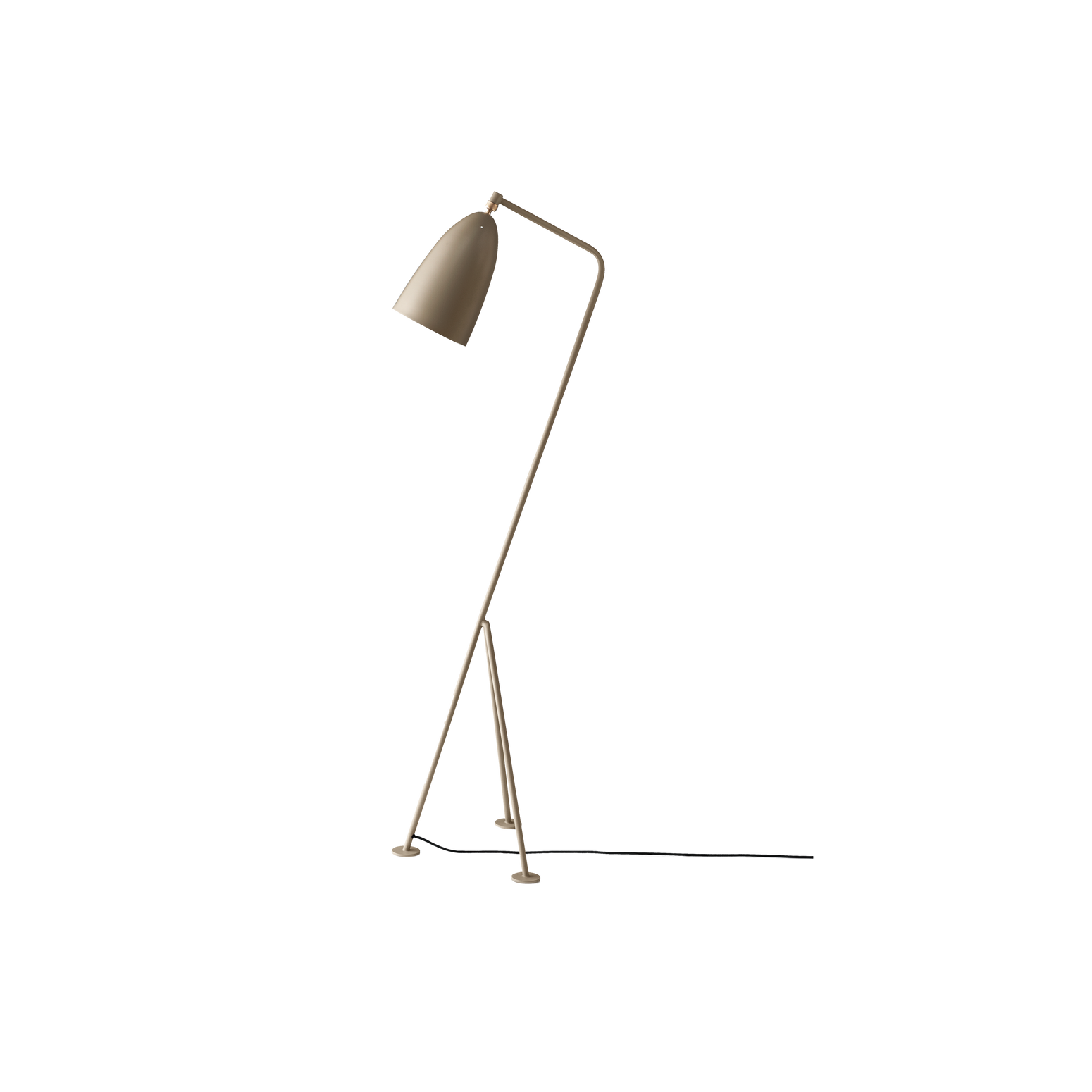 Den ikoniske gulvlampen Gräshoppa fra Gubi, ble designet i 1947 av Greta M. Grossman. Gulvlampen vipper lett bakover som en gresshoppe, og er en av Grossmans mest ikoniske design.