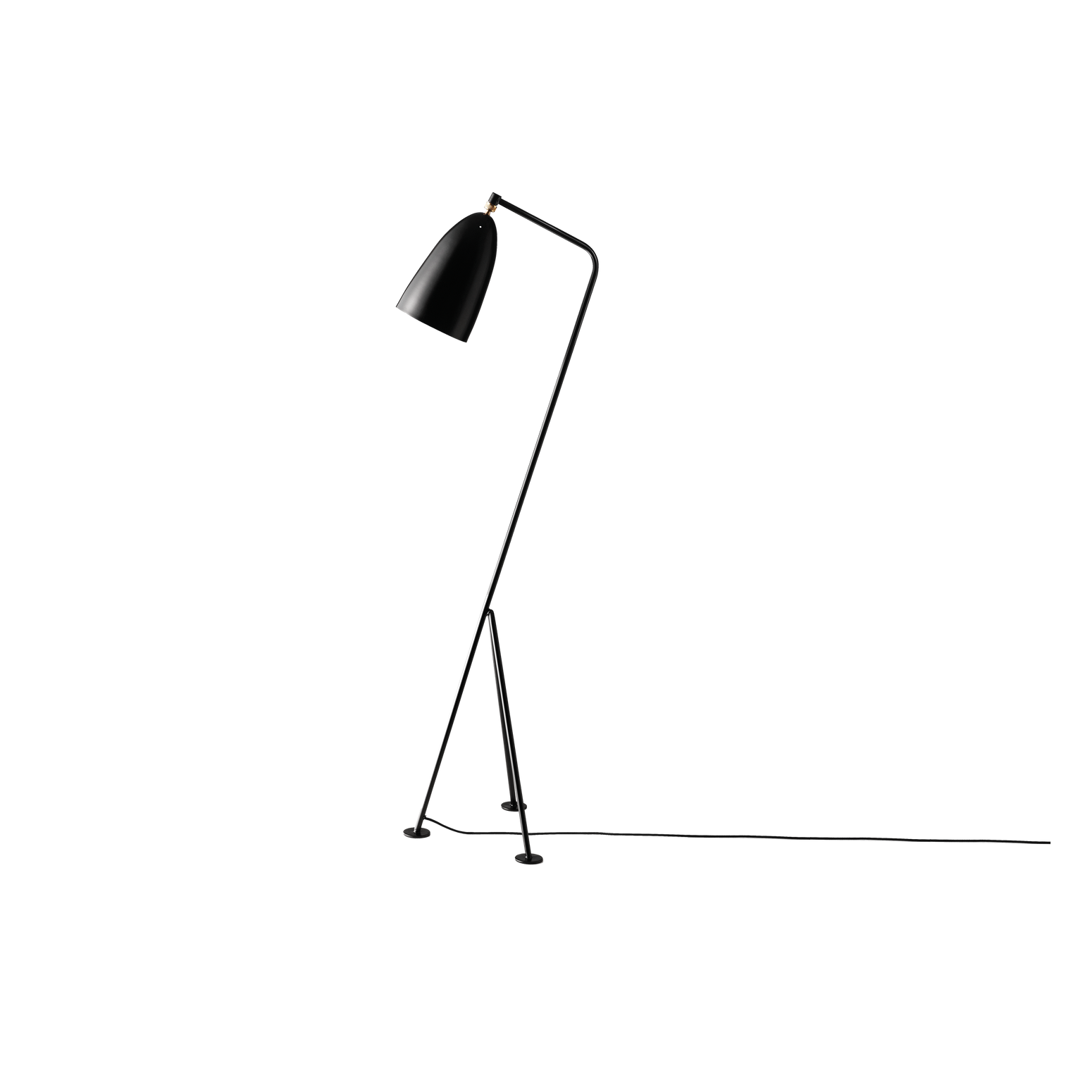 Den ikoniske gulvlampen Gräshoppa fra Gubi, ble designet i 1947 av Greta M. Grossman.
