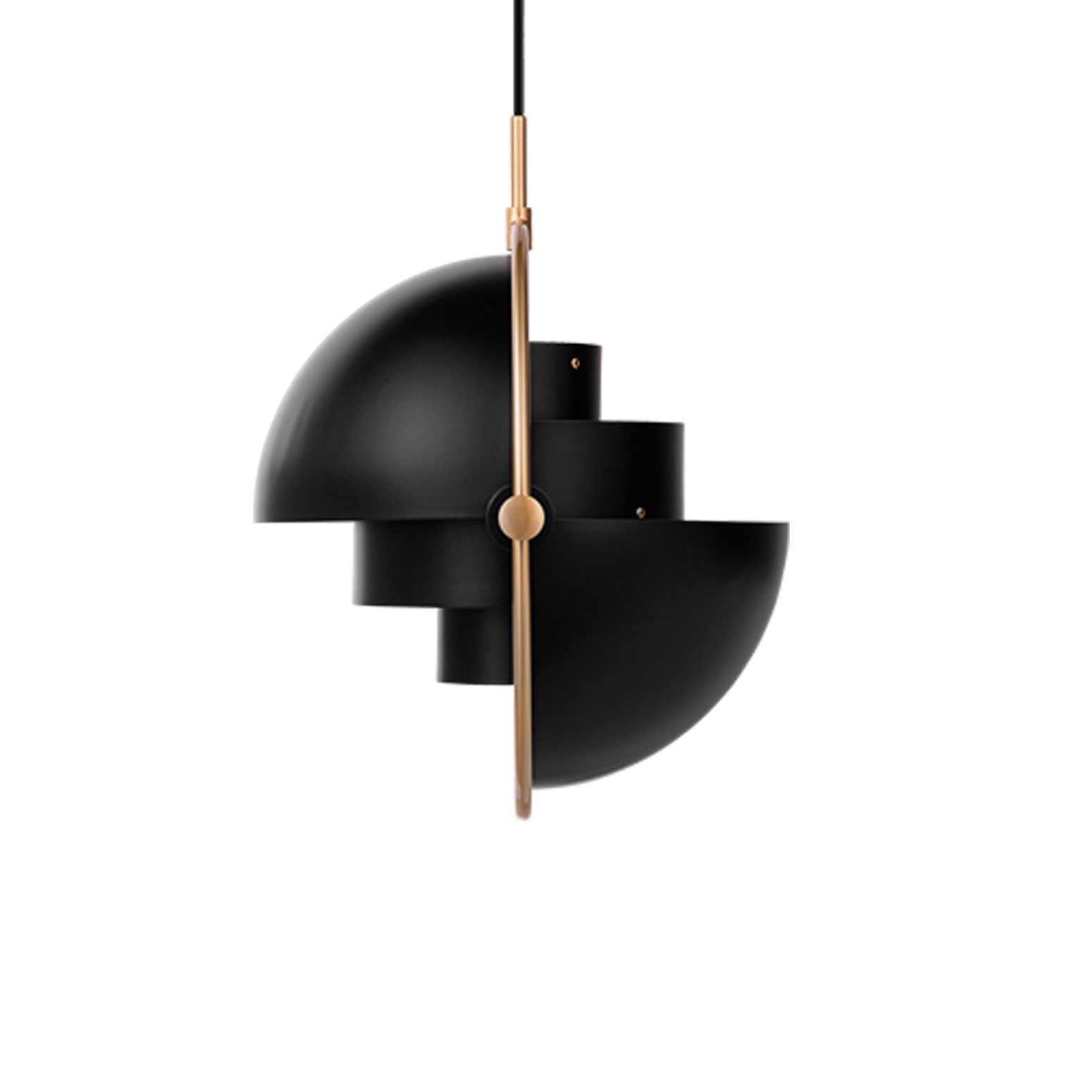 Lampen Multi-Lite Pendant fra Gubi, kan justeres på ulike måter – og gir en moderne og unik stil til hjemmet ditt.
