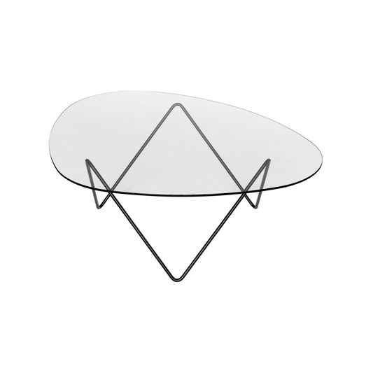 Vakker og mektig enkelhet var utgangspunktet for Barba Corsini, da hun designet Glassbordet Pedrera fra Gubi i 1955.