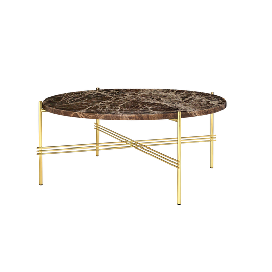 TS table Ø80 fra Gubi, i brun marmor.