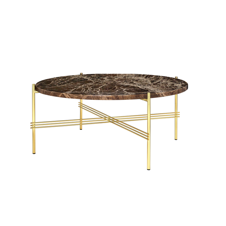 TS table Ø80 fra Gubi, i brun marmor.