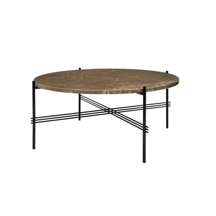 TS table Ø80 fra Gubi, i brun marmor.