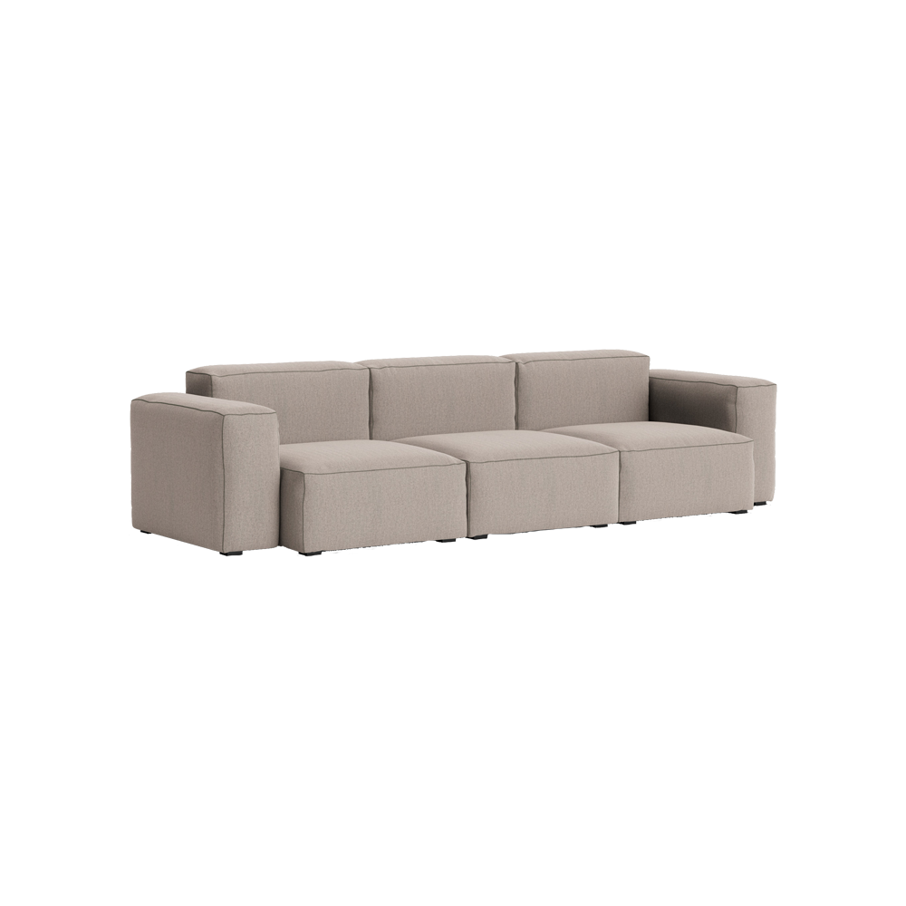 Sofa Mags Soft Low 3-seter fra Hay med tekstil Re-wool 628