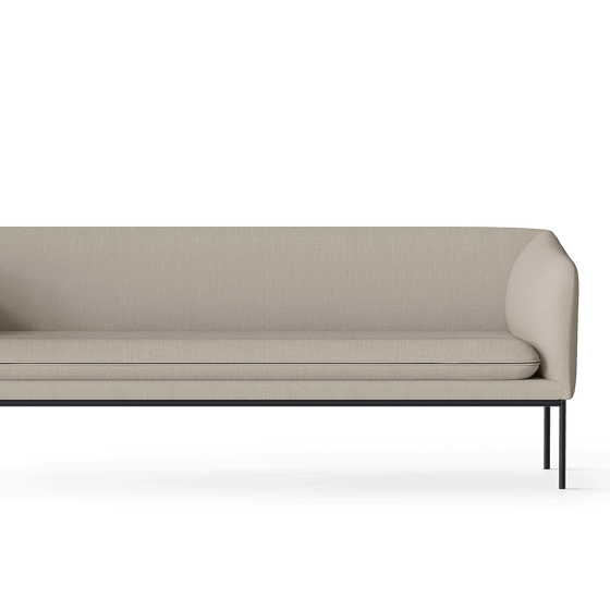Turn Sofa 3 - Black - Hot Madison Sand (PG2)