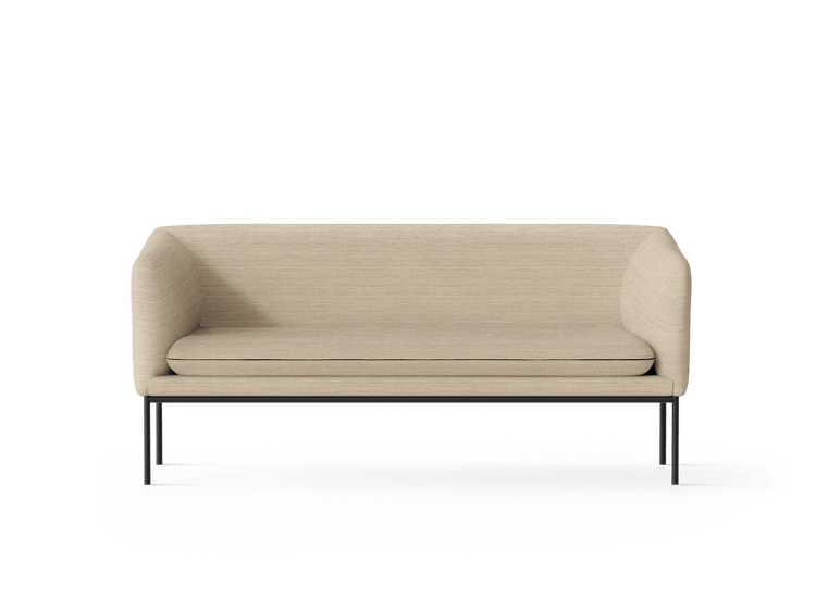 Turn Sofa 2-seter, Black - Fiord Sand tekstil (PG5)
