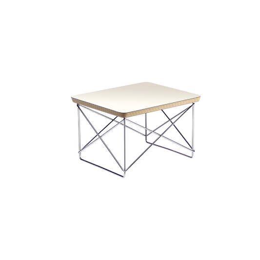 Occasional Table LTR hvit, fra Vitra, ble designet av Ray og Charles Eames til deres eget hjem – Eames House.