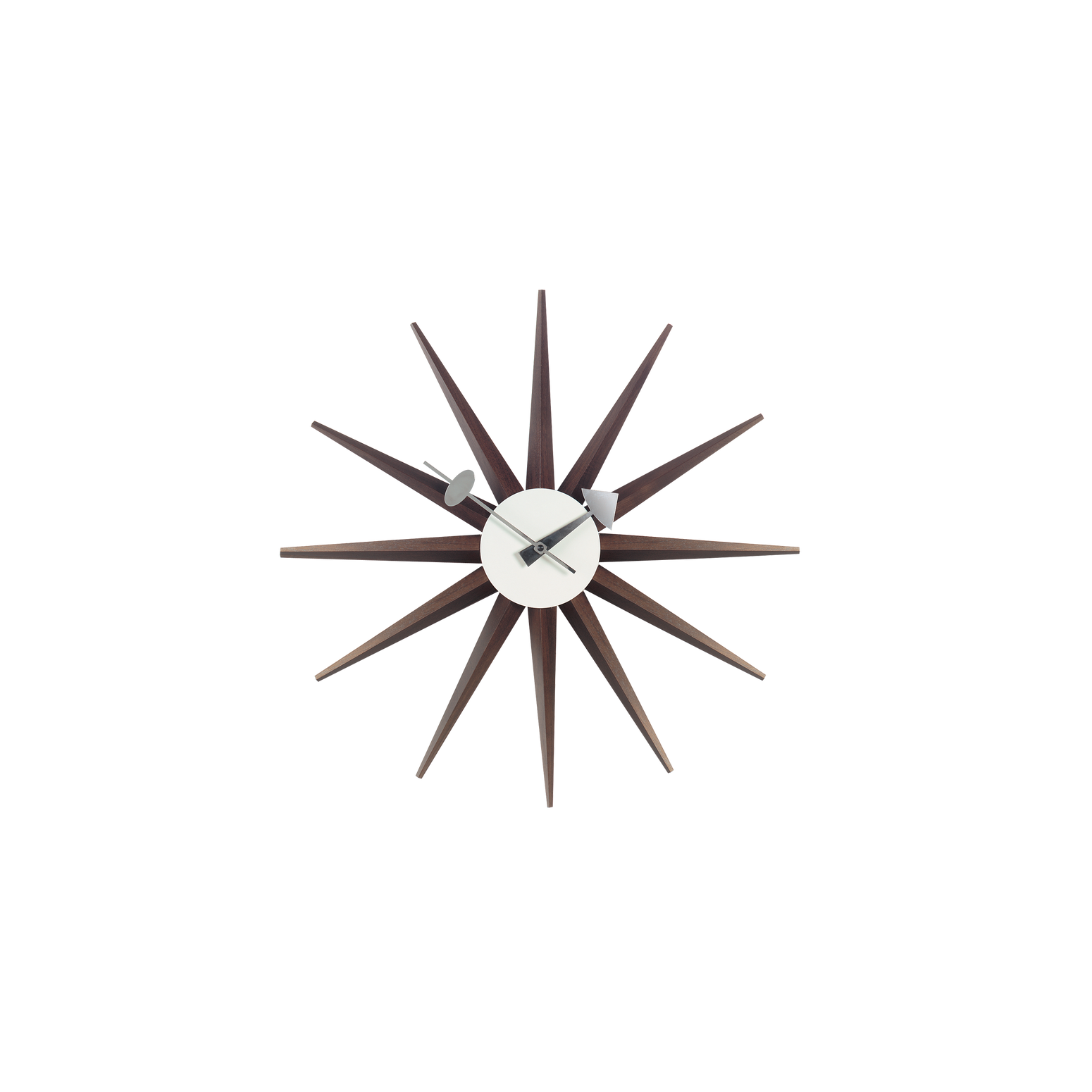 Klokken Sunburst Clock, fra Vitra blir som et nydelig smykke på veggen din, og er et perfekt og tidsriktig alternativ til kunst og bilder.