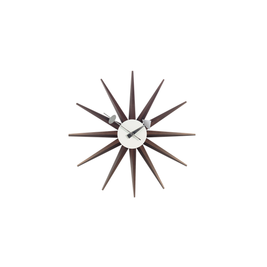 Klokken Sunburst Clock, fra Vitra blir som et nydelig smykke på veggen din, og er et perfekt og tidsriktig alternativ til kunst og bilder.