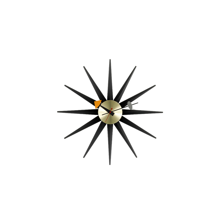Klokken Sunburst Clock, fra Vitra blir som et nydelig smykke på veggen din, og er et perfekt og tidsriktig alternativ til kunst og bilder