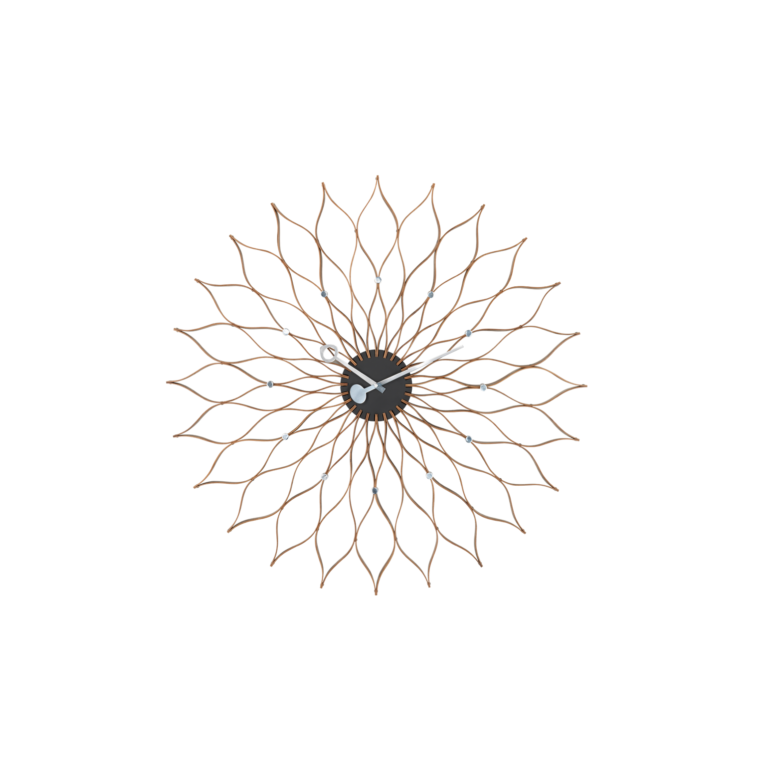 Klokken Sunflower Clock, fra Vitra blir som et nydelig smykke på veggen din, og er et perfekt og tidsriktig alternativ til kunst og bilder