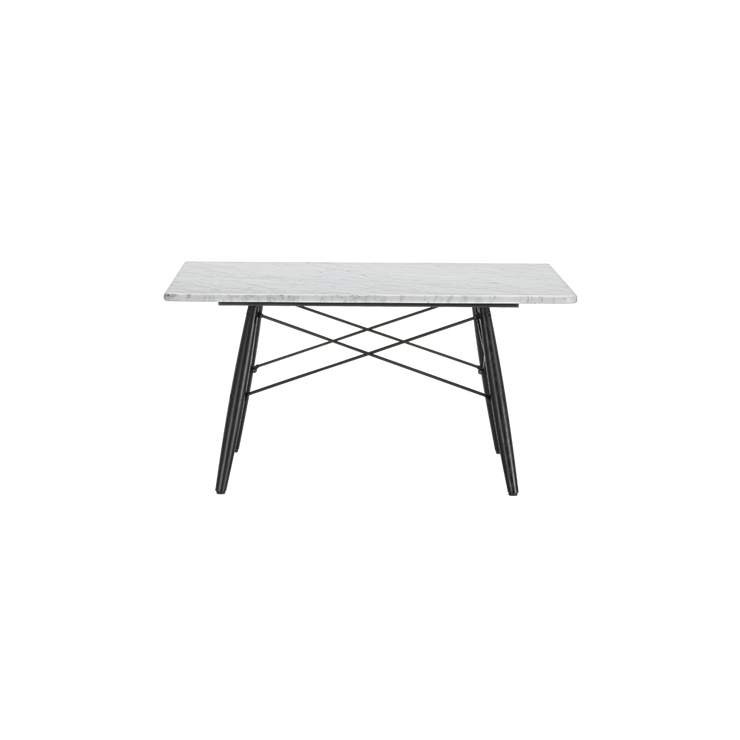 Sofabord Eames Coffee Table 76x76 med plate i hvit Carrara marmor