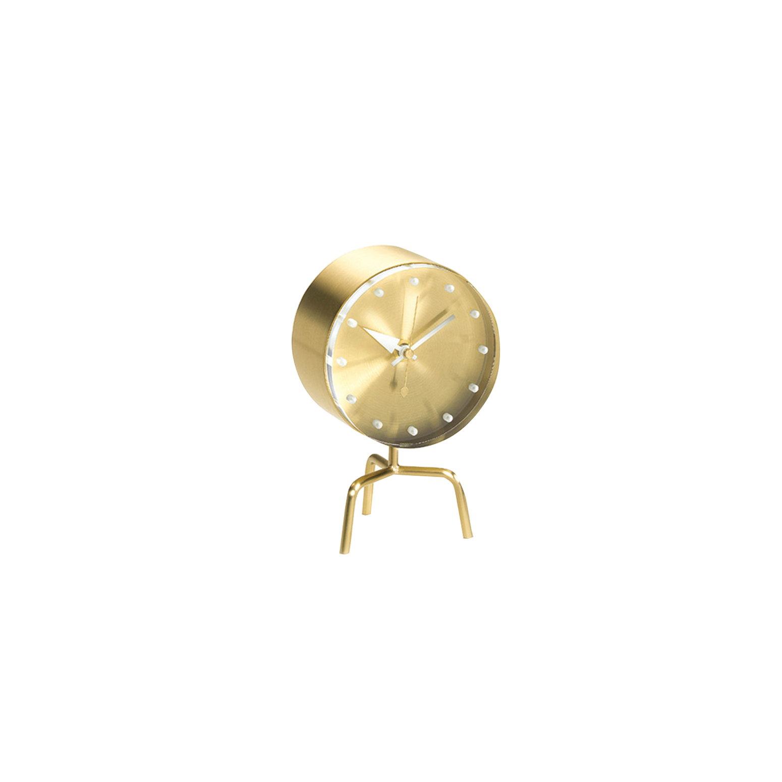 Tripod Clock, fra Vitra – som både er en klassisker og en klokke som gir et superkult alternativ til konvensjonelle bordklokker. I tillegg til at den er et vakkert objekt i seg selv.