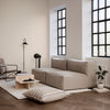Pute Calm Cushion camel/black 80x80 cm fra Ferm Living